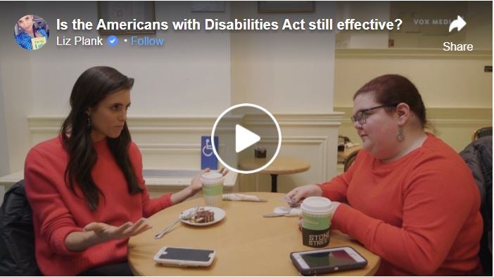 Emily Ladau discussing the ADA with Liz Plank