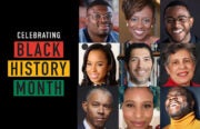 Black History Month with (from left to right) Top Row: Bryan Washington, Dr. Jennifer Eberhardt, Kwame Onwuachi, Middle Row: Maya-Camille Broussard, Dr. Matthew Delmont, Carlotta Walls LaNier, Bottom Row: Dr. Thomas Fisher, Nicola Yoon, Ian Manuel