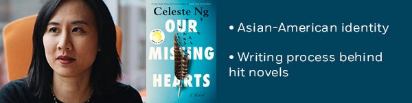 • Asian-American identity • Writing process behind hit novels