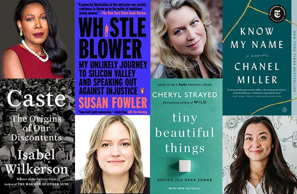 Isabel Wilkerson, author of CASTE, Susan Fowler, author of WHISTLEBLOWER, Cheryl Strayed, author of TINY BEAUTIFUL THINGS, Chanel Miller, author of KNOW MY NAME