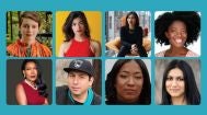 Images of Emily St. John Mandel, Ingrid Rojas Contreras, Celeste Ng, Kiley Reid, Isabel Wilkerson, Tommy Orange, Brit Bennett, Sabaa Tahir